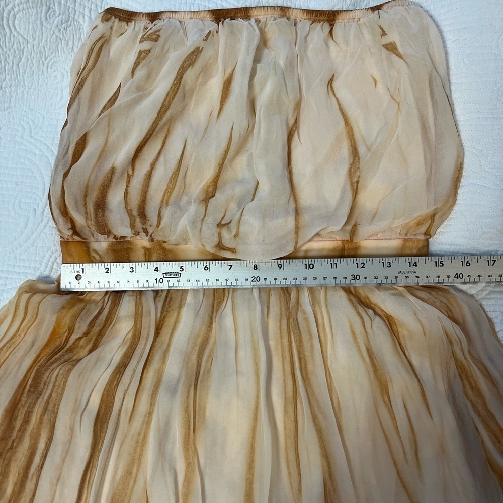 Silk Strapless Tube Mini Dress - Size M - Picture 7 of 8
